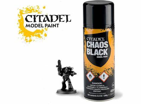 Citadel Colour Spray Paint- Chaos Black