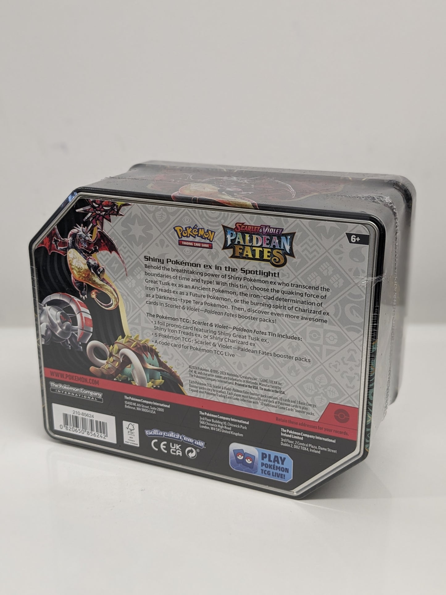 Pokemon Paldean Fates 5 Booster Tin