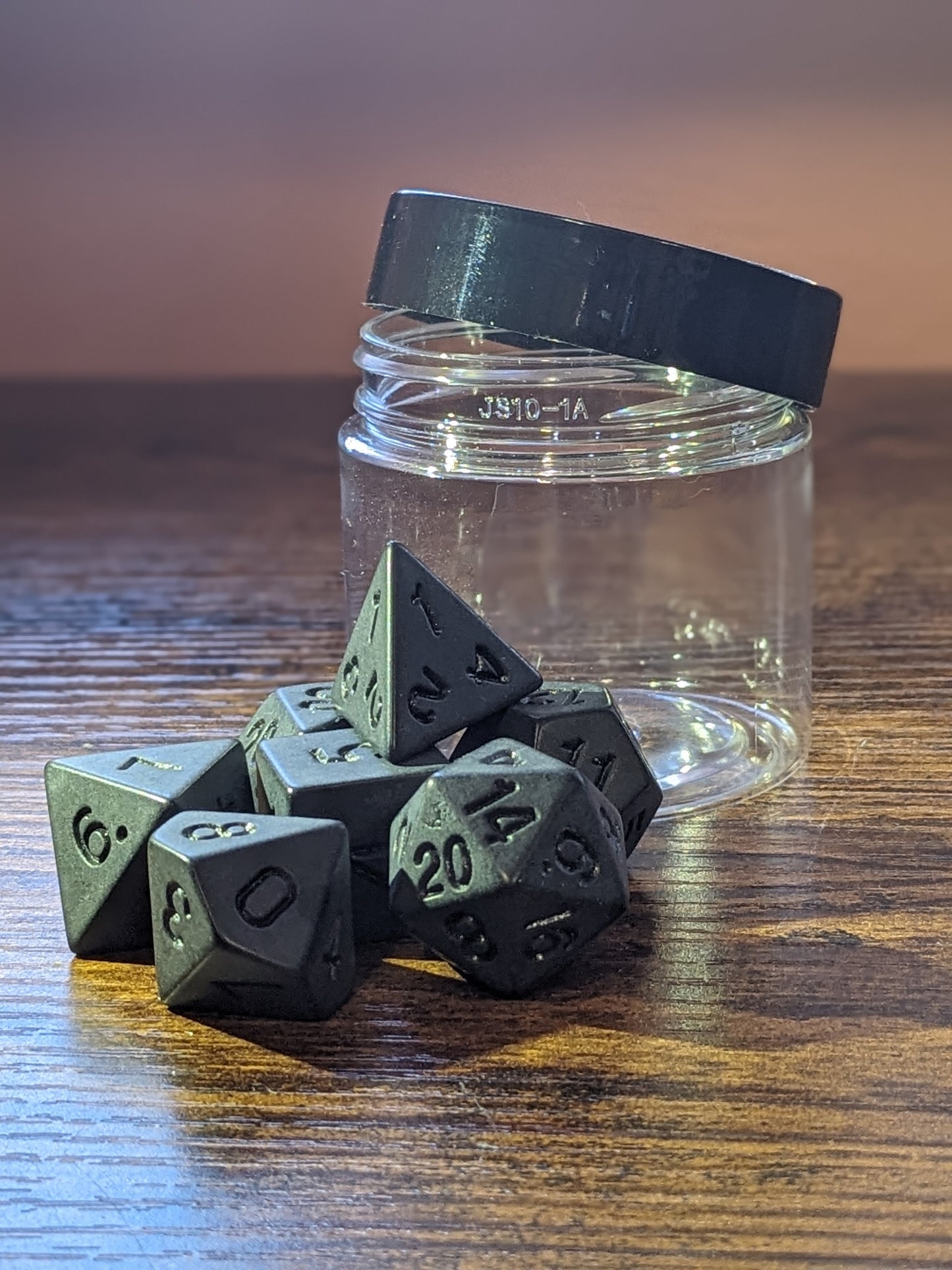 Dwarven Dice D20 Dice Set Carbon Grey