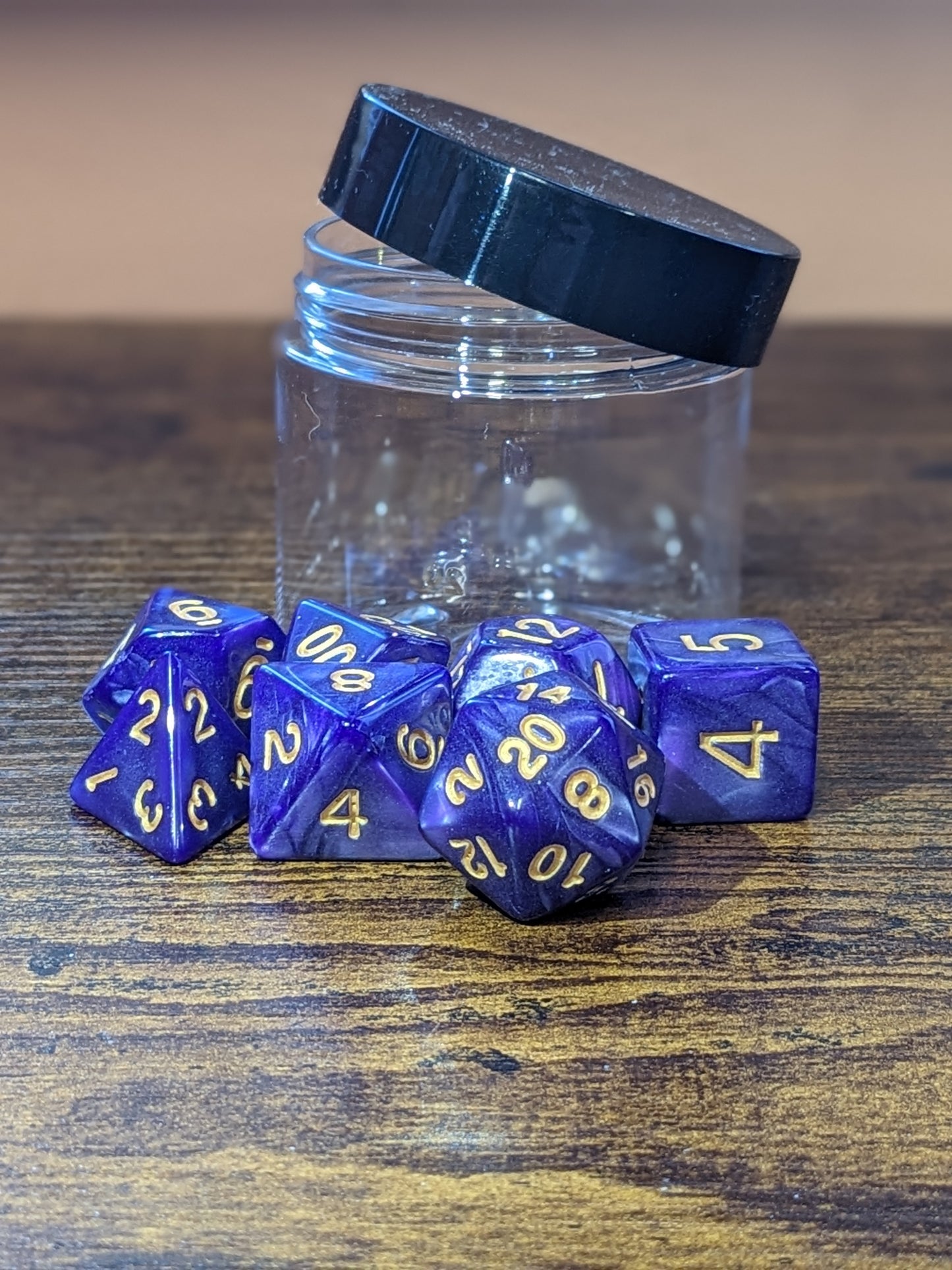 Dwarven Dice D20 Dice Set Blue/Gold