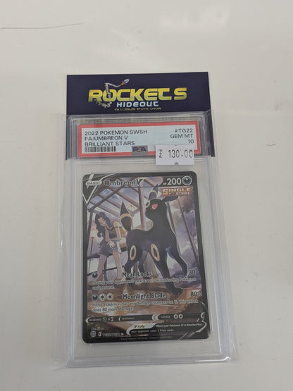 Umbreon V TG22 Brilliant Stars PSA 10